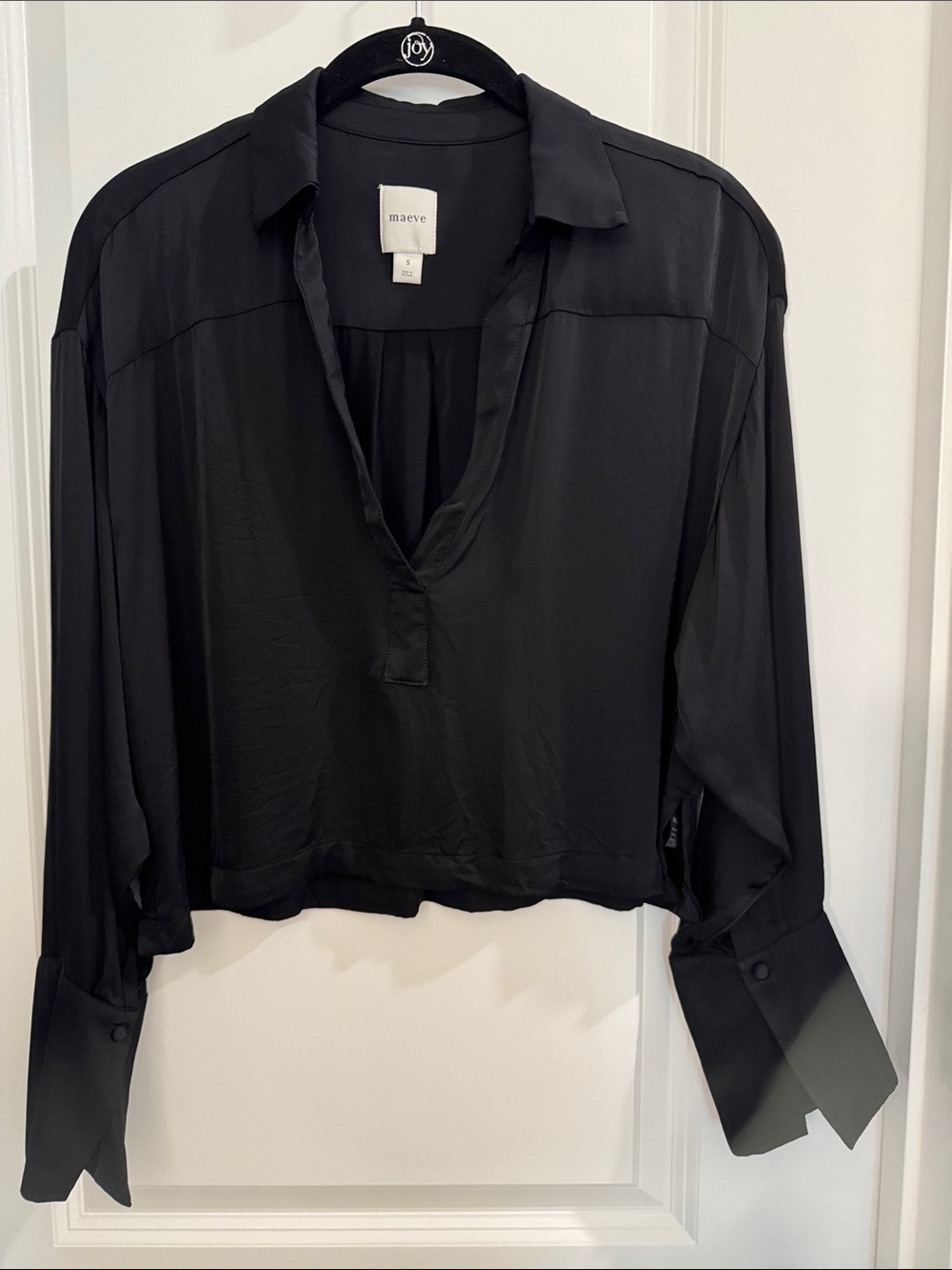 Maeve Boxy Cropped Pull Over Top